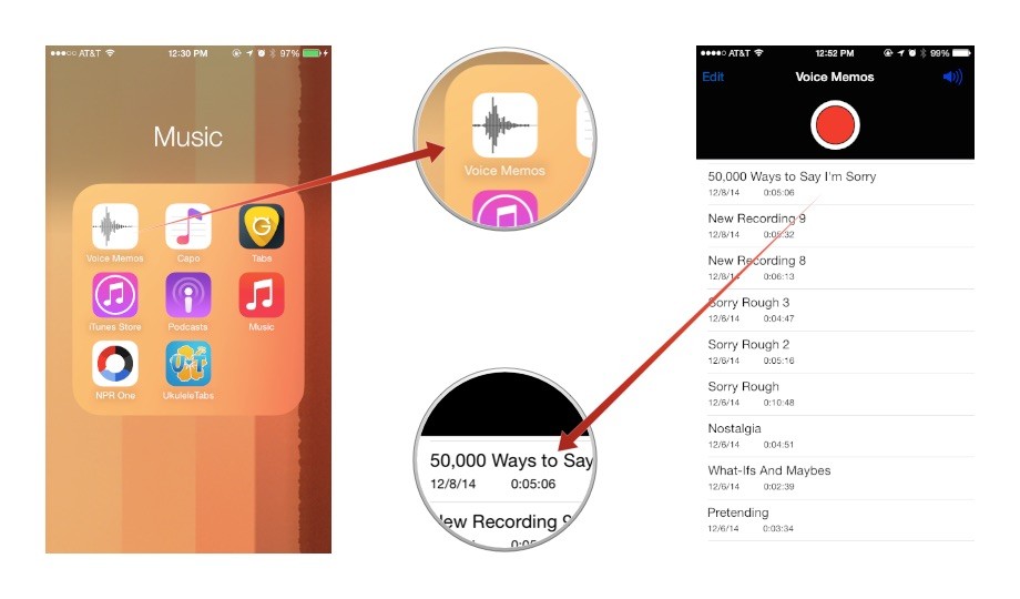 How to download voice recording from iphone to mac